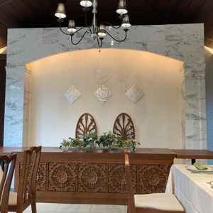 1番小さい会食場で少しせまい印象。