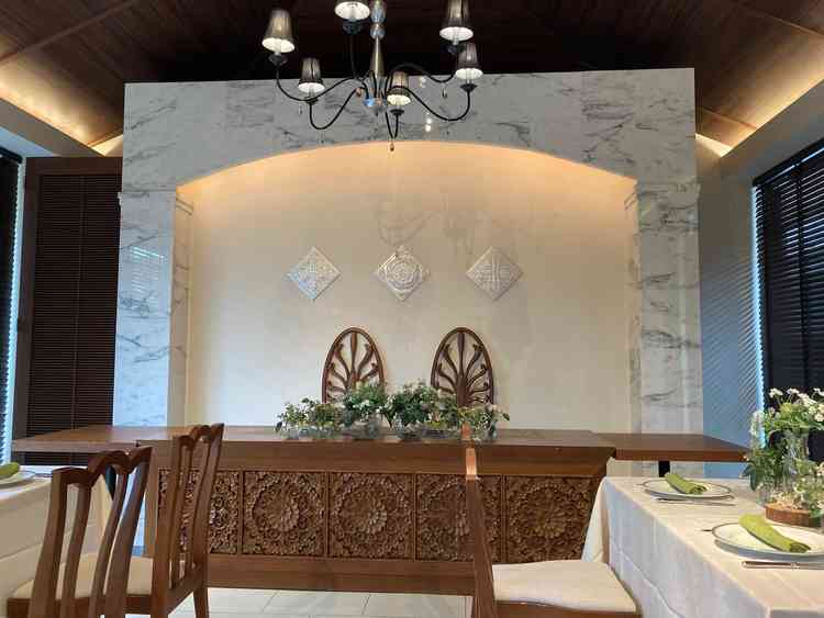 1番小さい会食場で少しせまい印象。