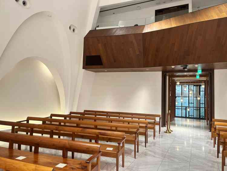 挙式会場を前側から見た様子です。