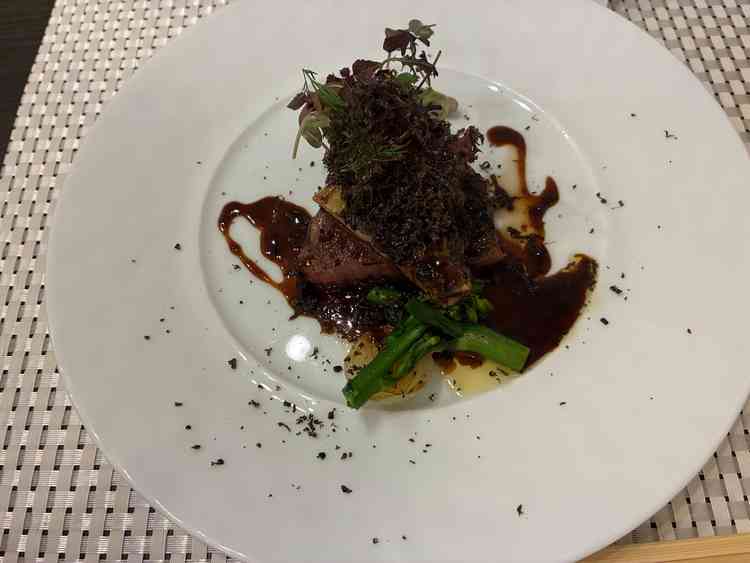 試食会のメイン料理。ソースの味付けが美味しかったです。