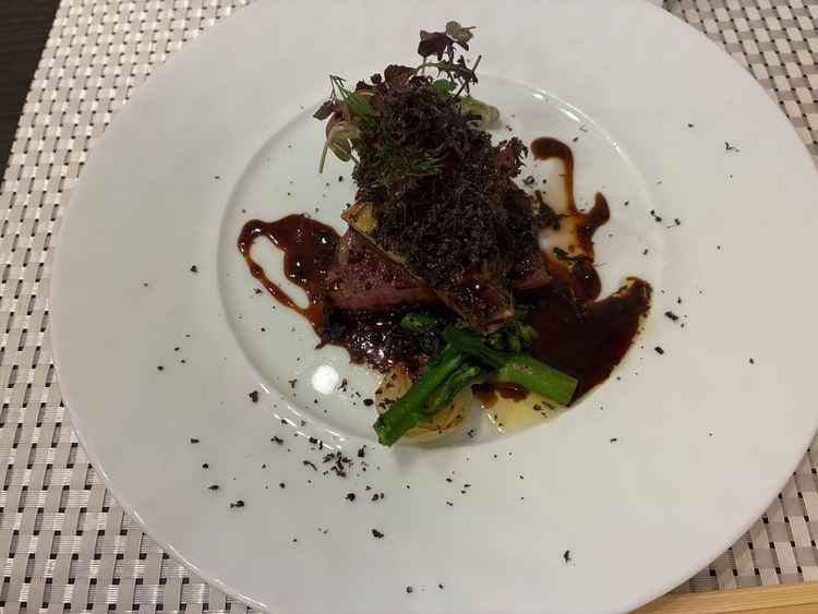 試食会のメイン料理。ソースの味付けが美味しかったです。