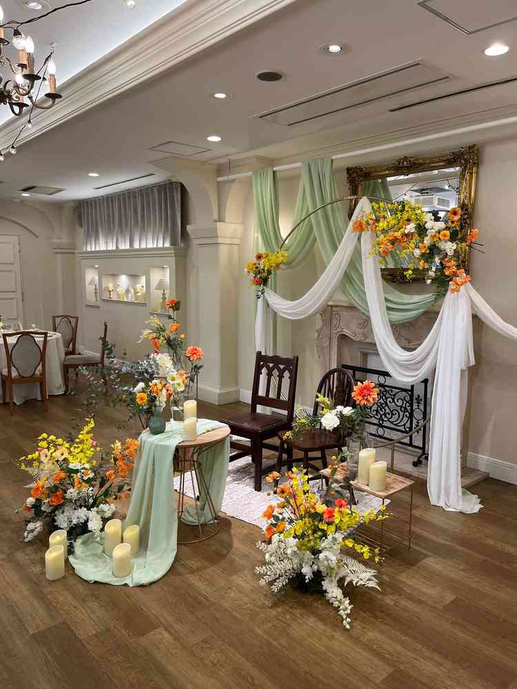 披露宴会場の写真です。広さはちょうど良いです。