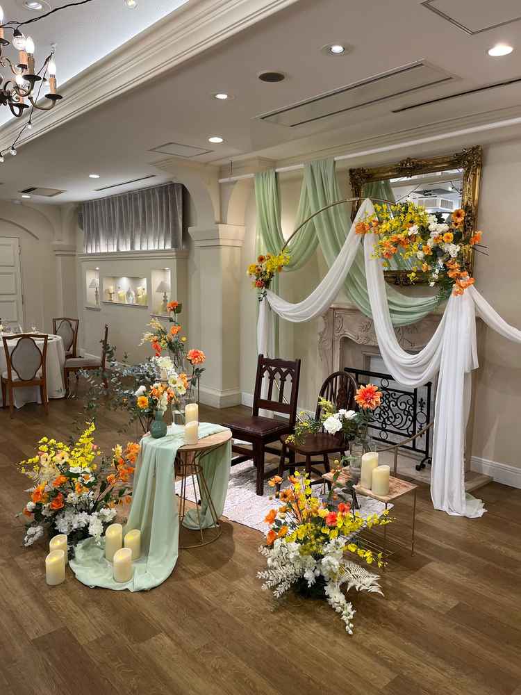 披露宴会場の写真です。広さはちょうど良いです。