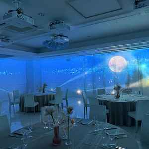 この部屋だけの特別なプロジェクションマッピングの演出で、とても心躍りました。