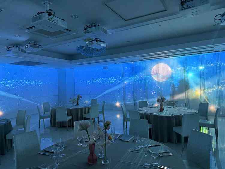 この部屋だけの特別なプロジェクションマッピングの演出で、とても心躍りました。