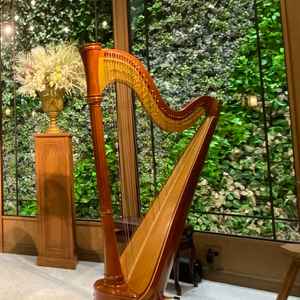 チャペルのハープは本物で、挙式時に演奏していただけるとのことでした。