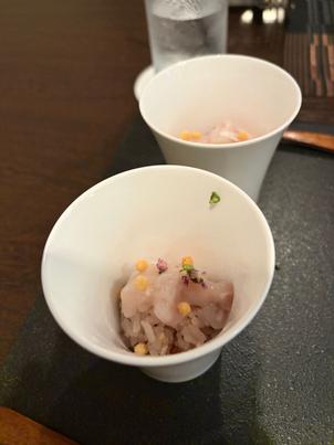 試食会で食べた名物の鯛茶漬けがとてもおいしかった。