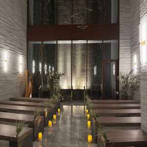 1番の映えポイント。この立地でこの天井高のチャペルは圧巻でした。