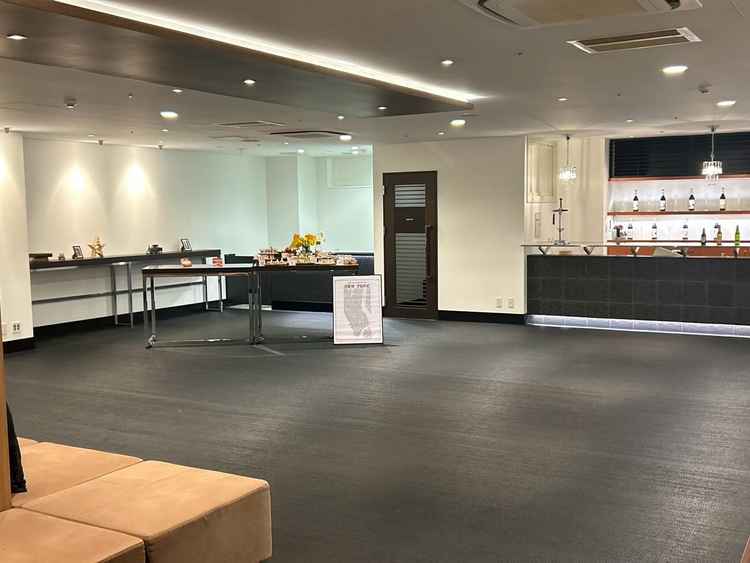 ウェルカムパーティーの会場です。(隣が披露宴会場です)