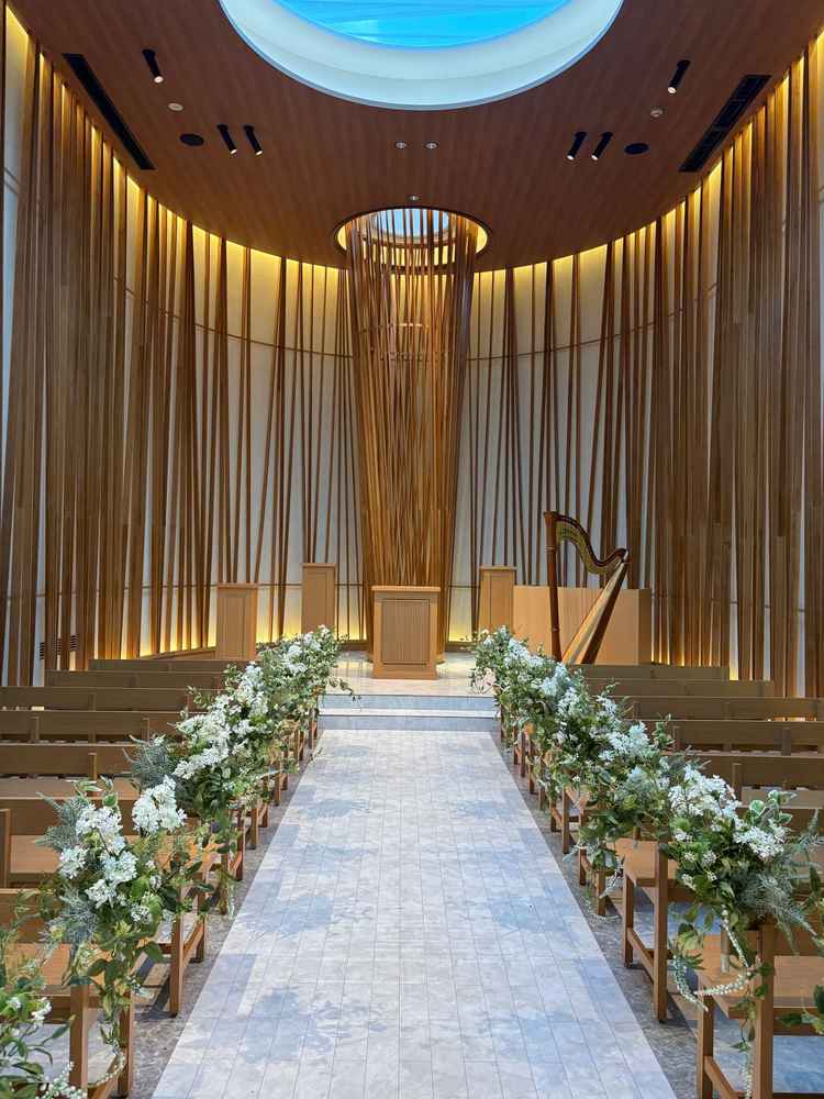 チャペルはリニューアル後ですごく綺麗でした。写真映えもしそうだなと思いました。