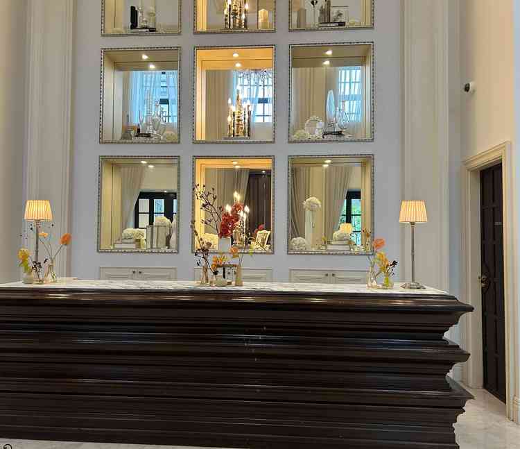 受付の場所もとても綺麗でウェルカムボードや他の飾りもおけるようなスペースでした。