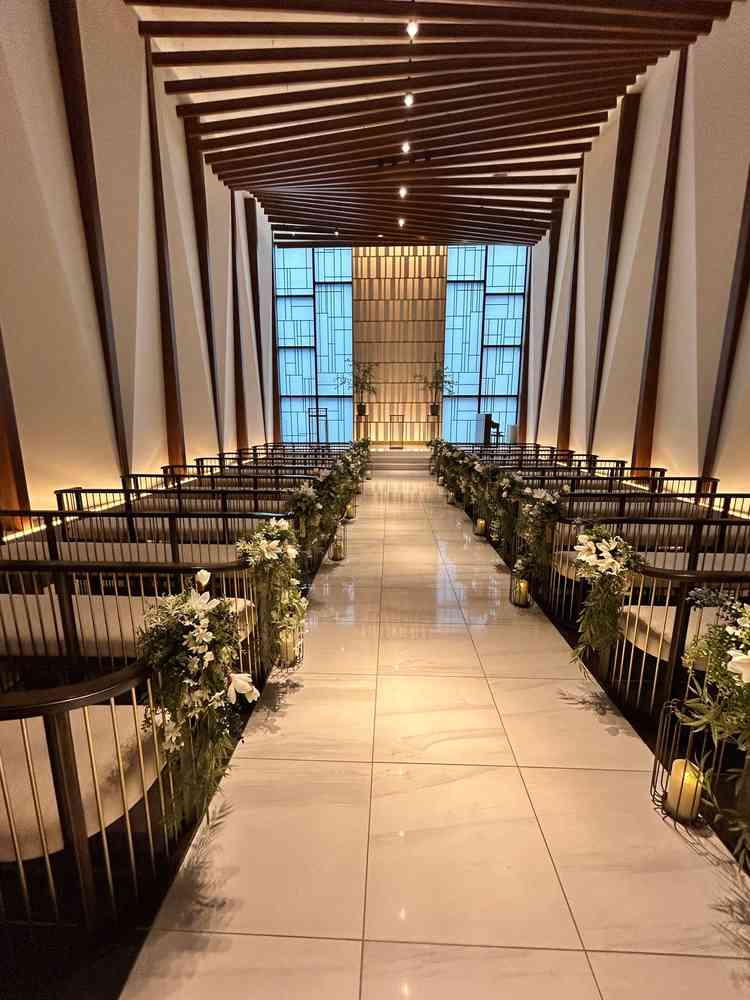 挙式会場はすごく落ち着いた雰囲気でした。