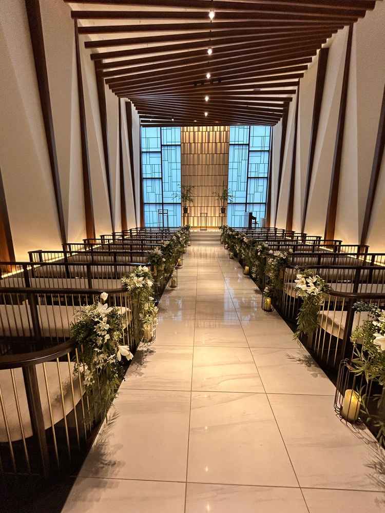 挙式会場はすごく落ち着いた雰囲気でした。