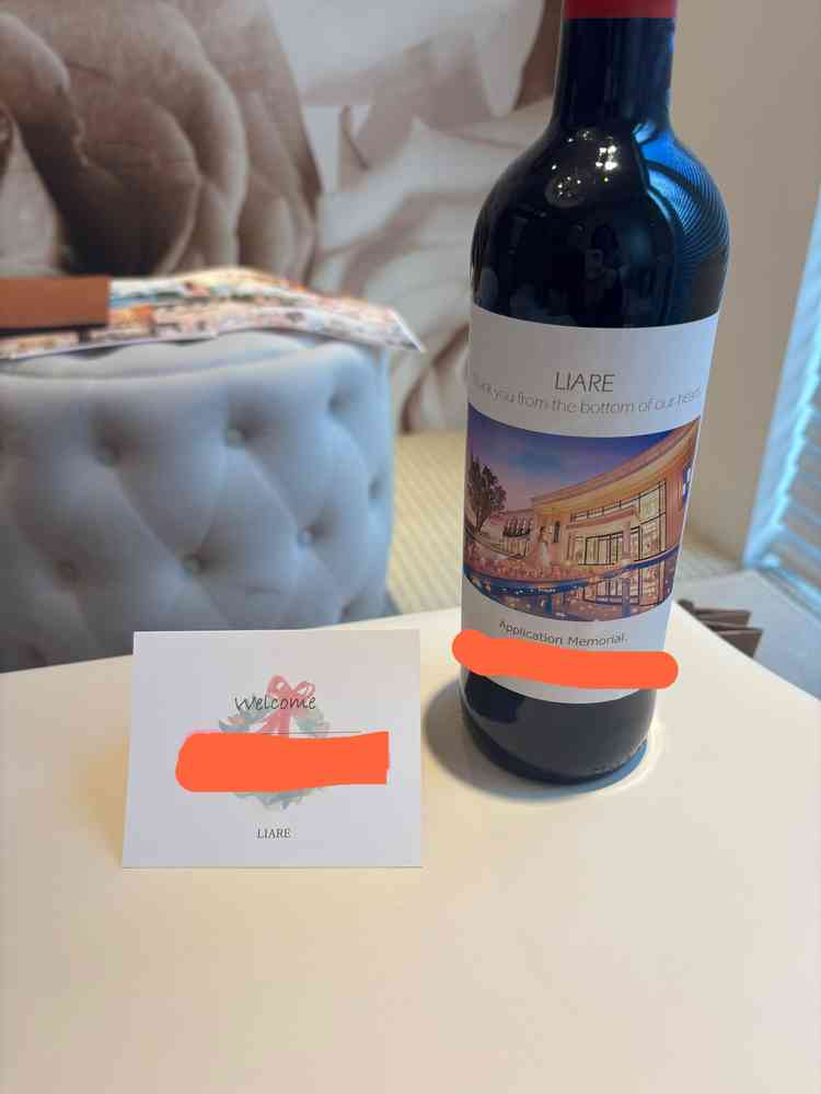 名前入りのワインをいただいた。