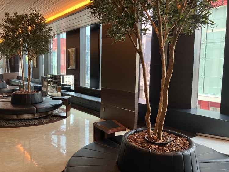 ゲストの皆さんが集まるスペースも都会的な印象