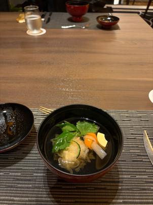 試食時頂いたお椀、蓋を開けた瞬間から香りが漂っていた