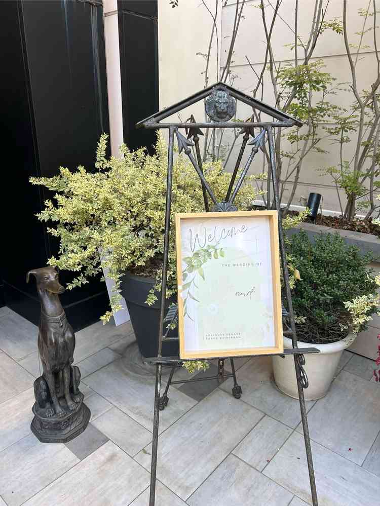 名前入りのウェルカムボードを準備して頂きました