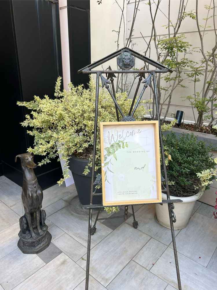 名前入りのウェルカムボードを準備して頂きました