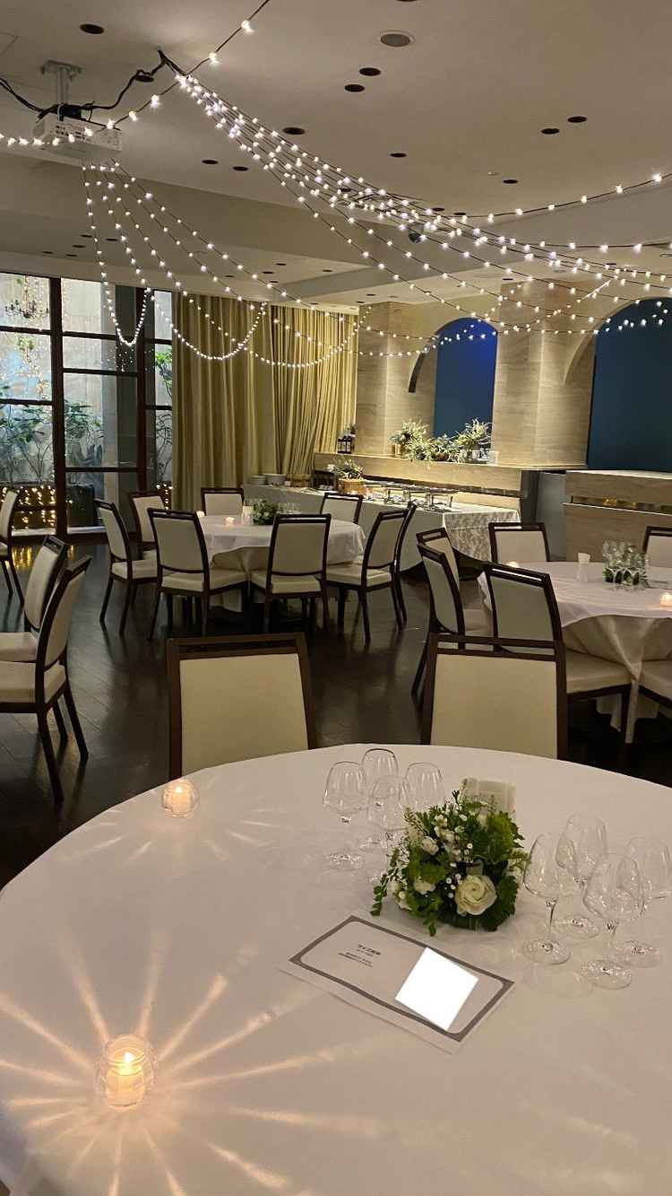 地下の披露宴会場。披露宴後の2次会としても利用可能。