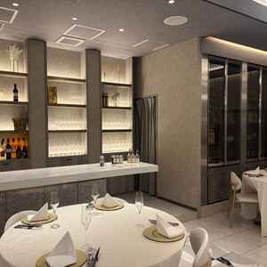 披露宴会場です。バーカウンターがあり好きなお酒等を並べることができるそうです。