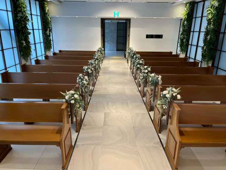 屋内のチャペルです。かなり強く緑の匂いがしました。