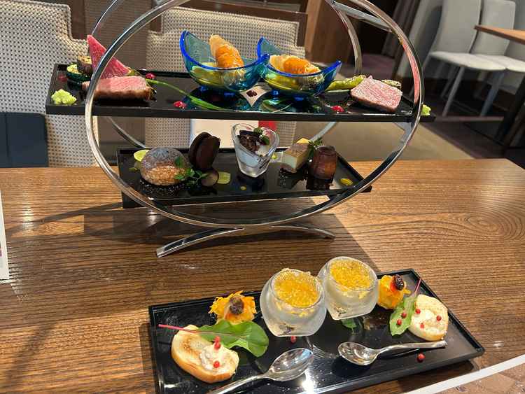 試食したお料理。とても可愛く並べていただき、美味しかった。
