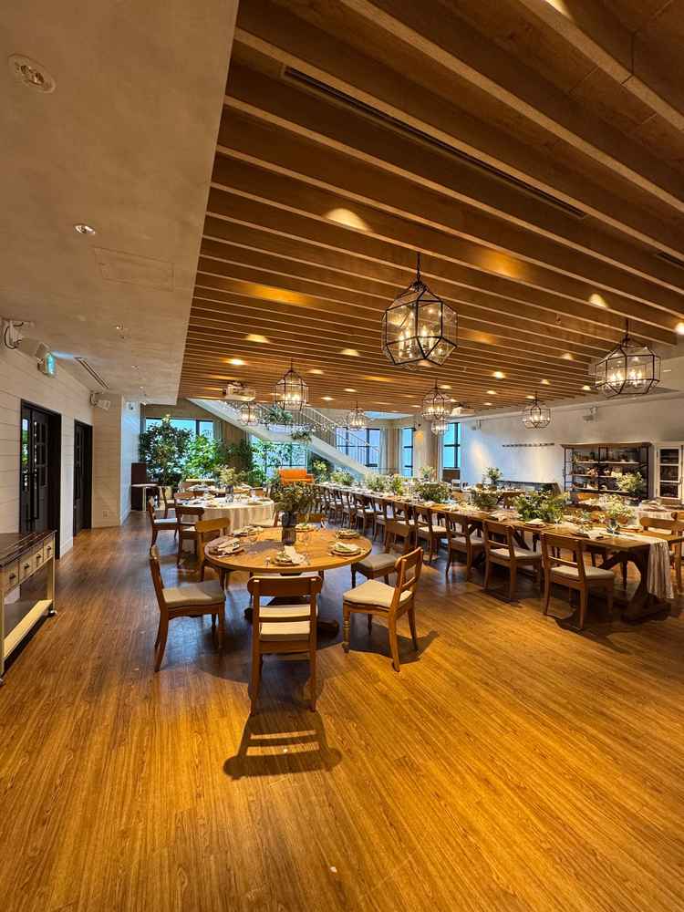 披露宴会場。とても雰囲気が良い