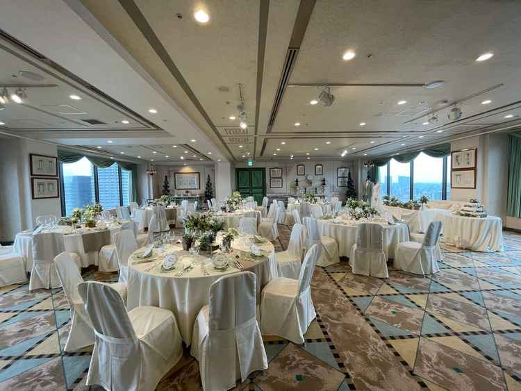 披露宴会場「パラッツォ」です。宮殿という意味だそうで、とても可愛らしい場所でした。