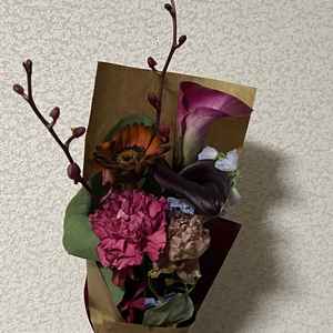 最後にお花をいただけて嬉しかったです