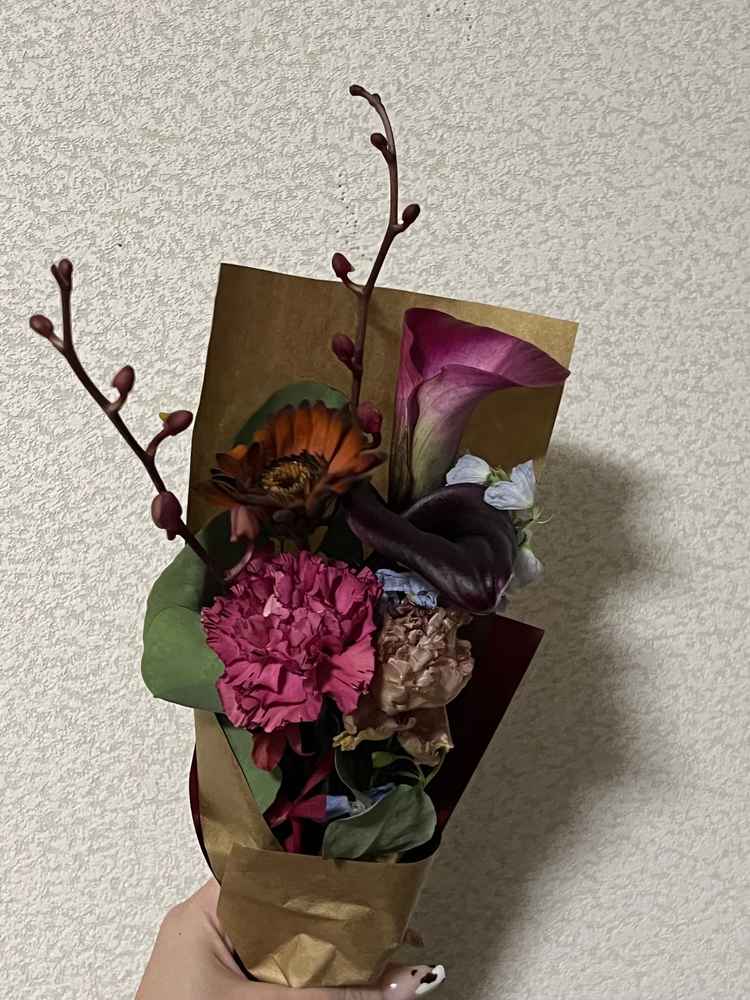 最後にお花をいただけて嬉しかったです