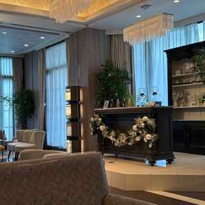 ゲストの待合スペースです。とても広くてオシャレなところでした。