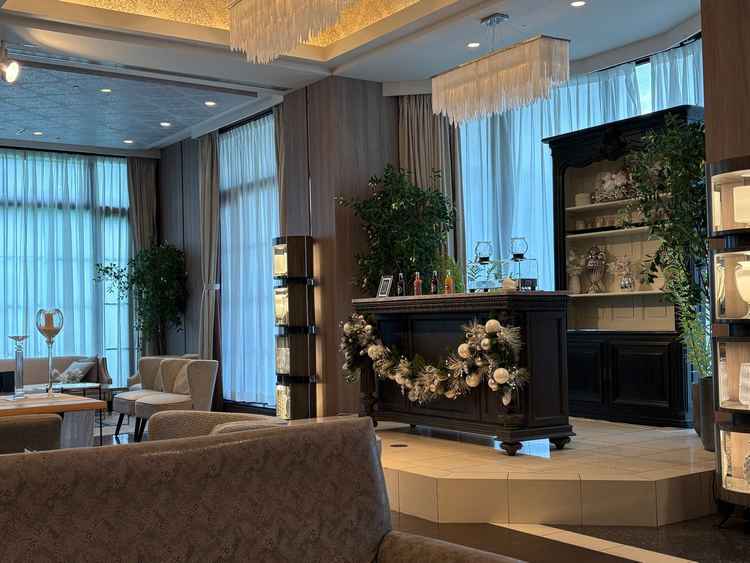 ゲストの待合スペースです。とても広くてオシャレなところでした。