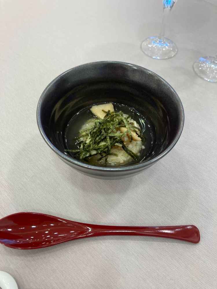 お料理の写真。珍しくお茶漬けでした。