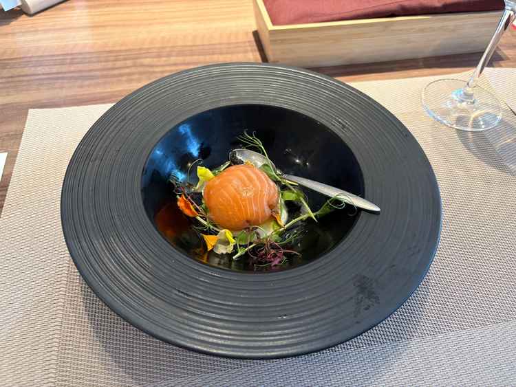 試食でいただいたサーモン。