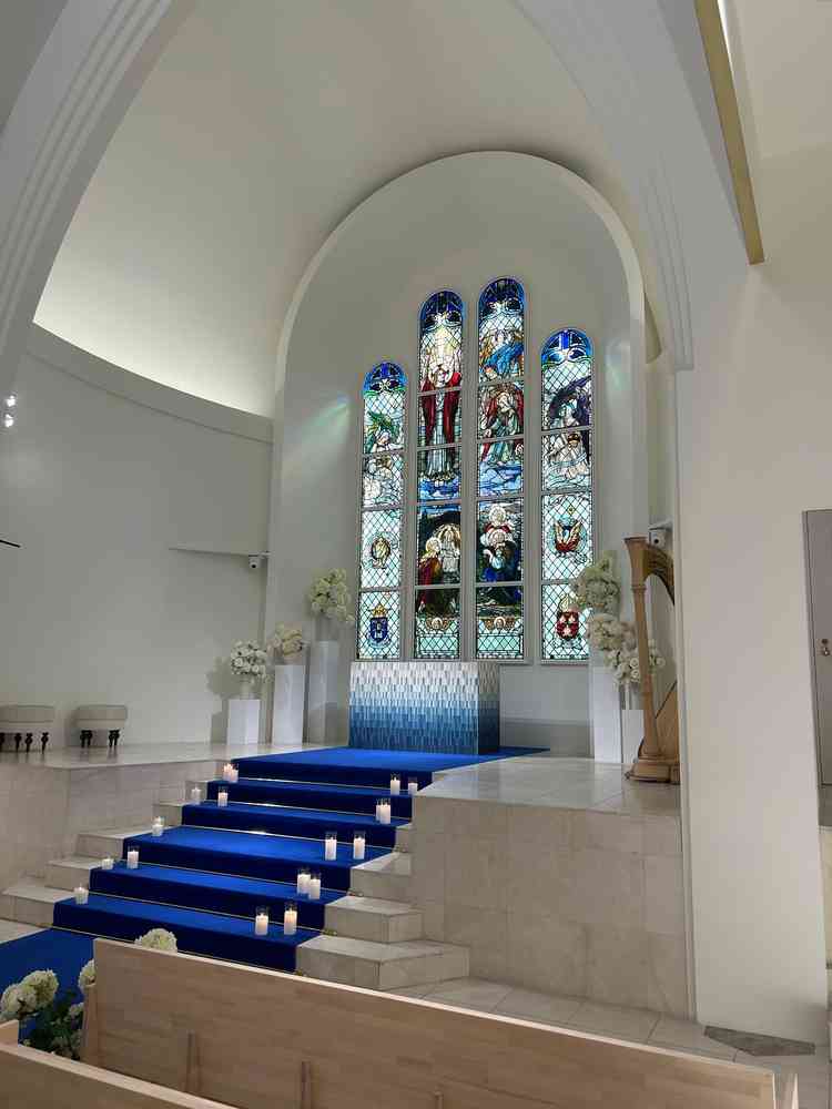 チャペル前列からの見え方。