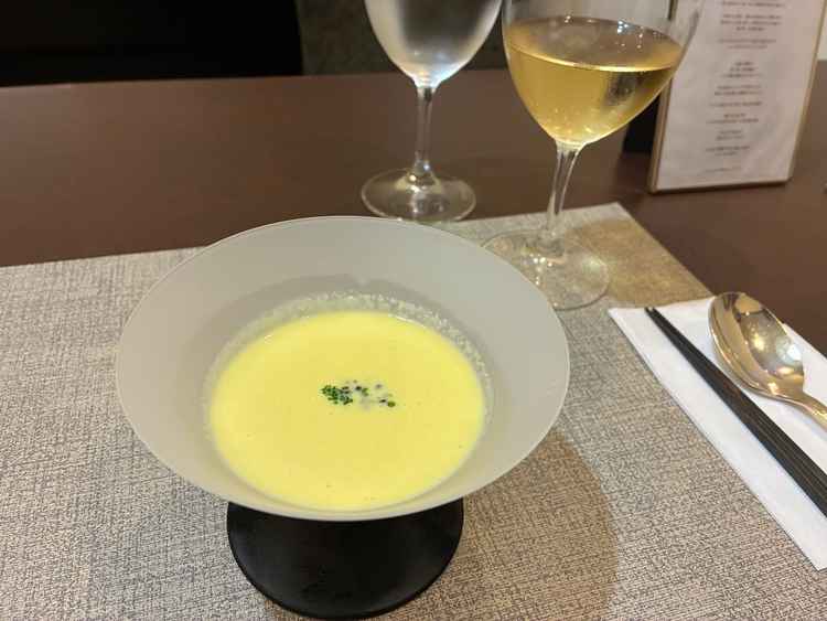冷製コーンスープ、とっても美味しかったです！