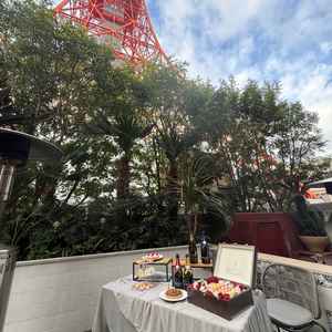 東京タワーを望めるガーデン。写真映えする場所だと感じた。