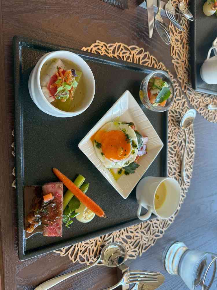 事前に好きな食べ物を聞かれ、卵と答えたところ、卵を使ったお料理を出してくれました！