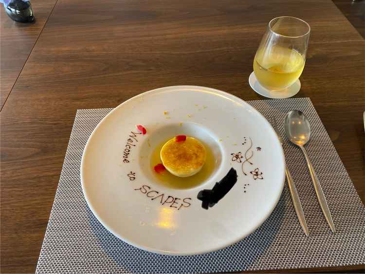試食ではデザートプレートも名前付きでご用意くださりました。濃厚でさっぱりとしていて美味しかったです。