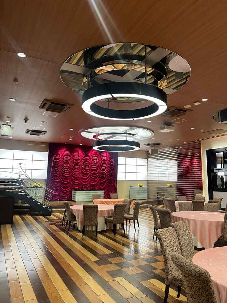 オープンキッチンが印象的だった披露宴会場