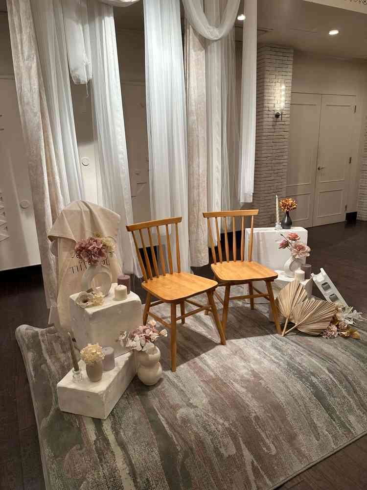 高砂席。自分達の雰囲気に合わせて変更可能。