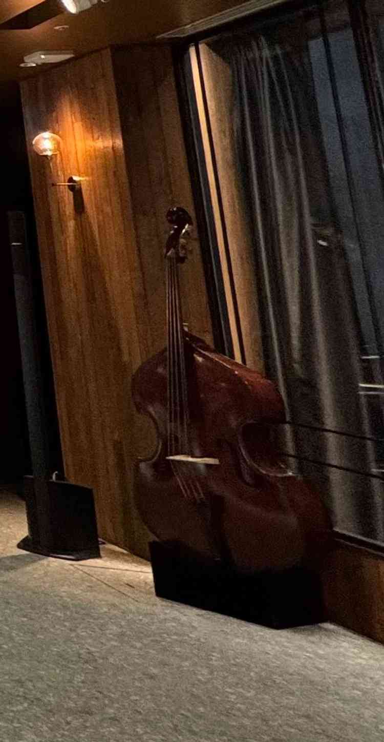チャペルで使用されるコントラバス。存在感が大きかったです。、