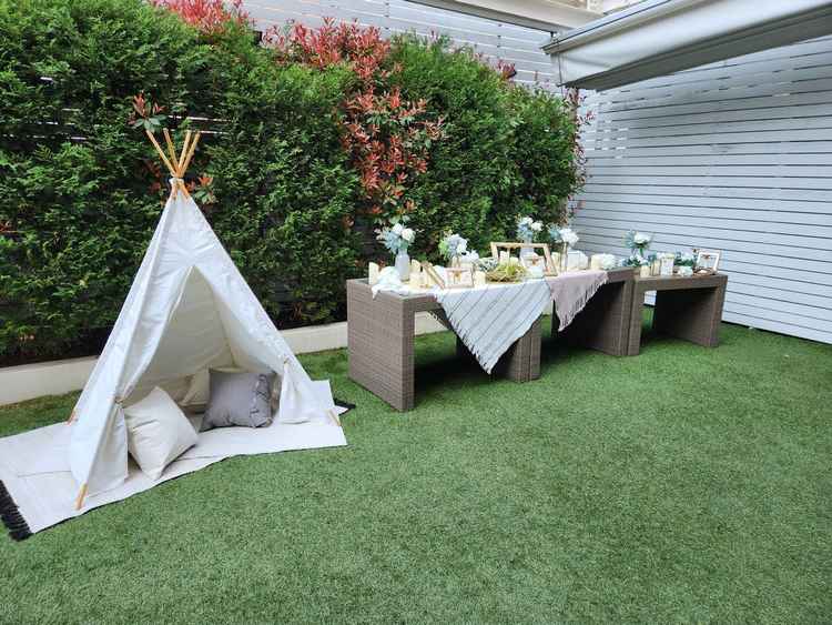 披露宴会場からガーデニングにも出ることができ、小さな子どもがいても退屈にならないと感じました。