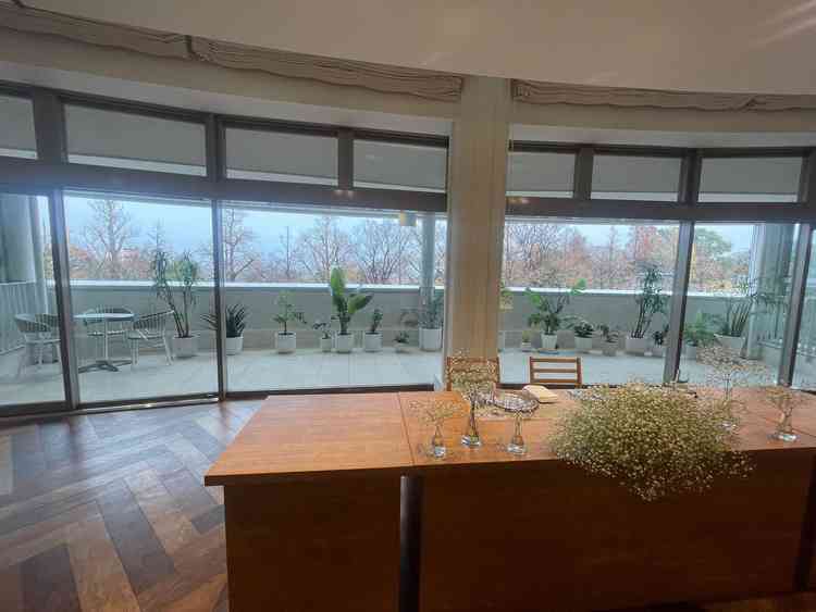 披露宴会場の窓からの景色