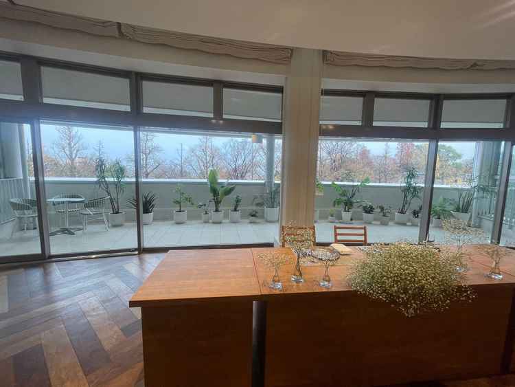 披露宴会場の窓からの景色