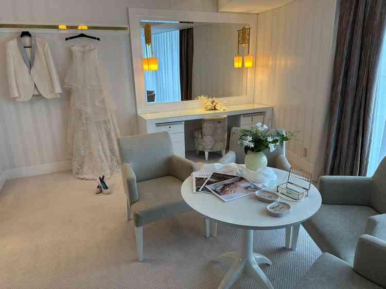 宿泊がついているので自分だけの空間で用意、式後は2人の時間を過ごせるのは素敵だと思った。