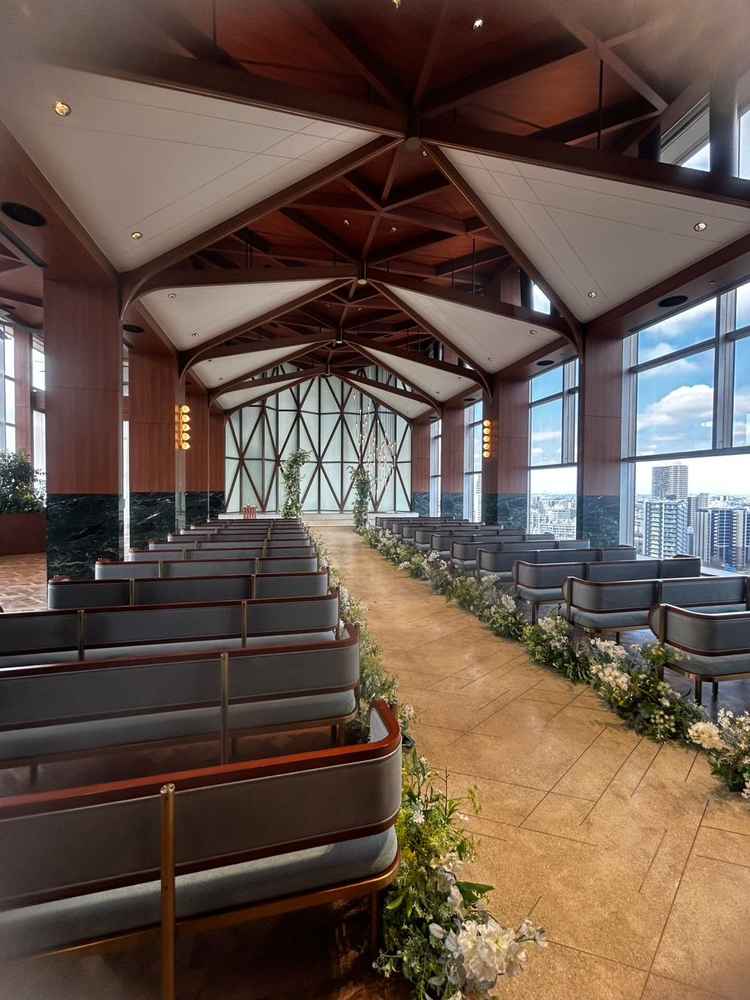 チャペル、横にスペースがあり広々してよかった