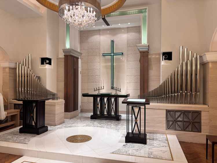 チャペルの前の景色です