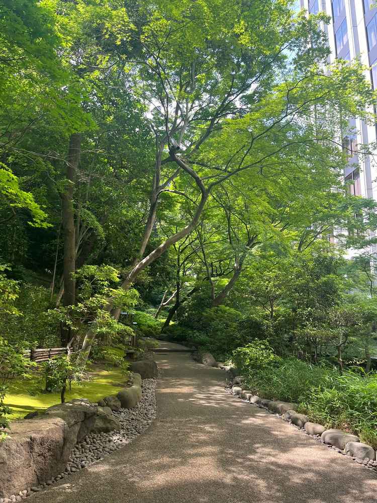 チャペルに続く庭園。見学の日は天気がよく歩いていてとても気持ち良かった。