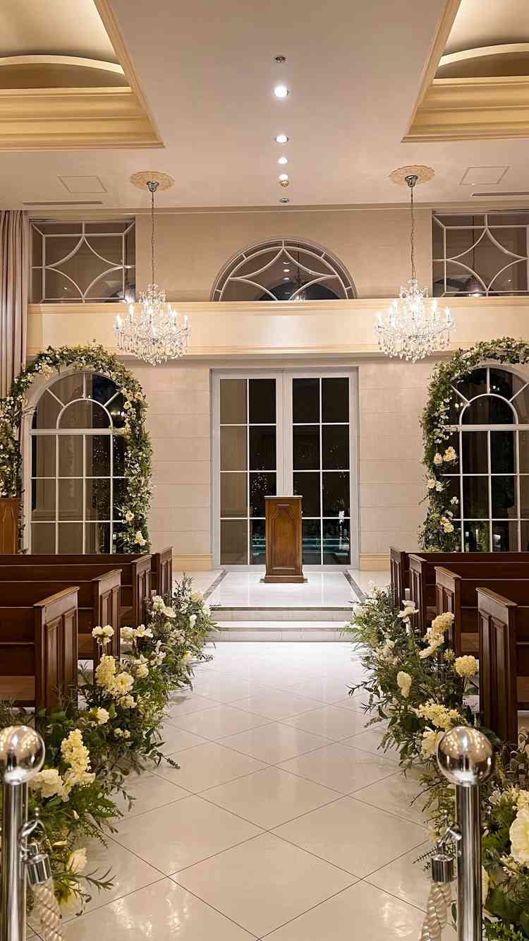 チャペルからプールが見えるのが感動しました。とても素敵でした。